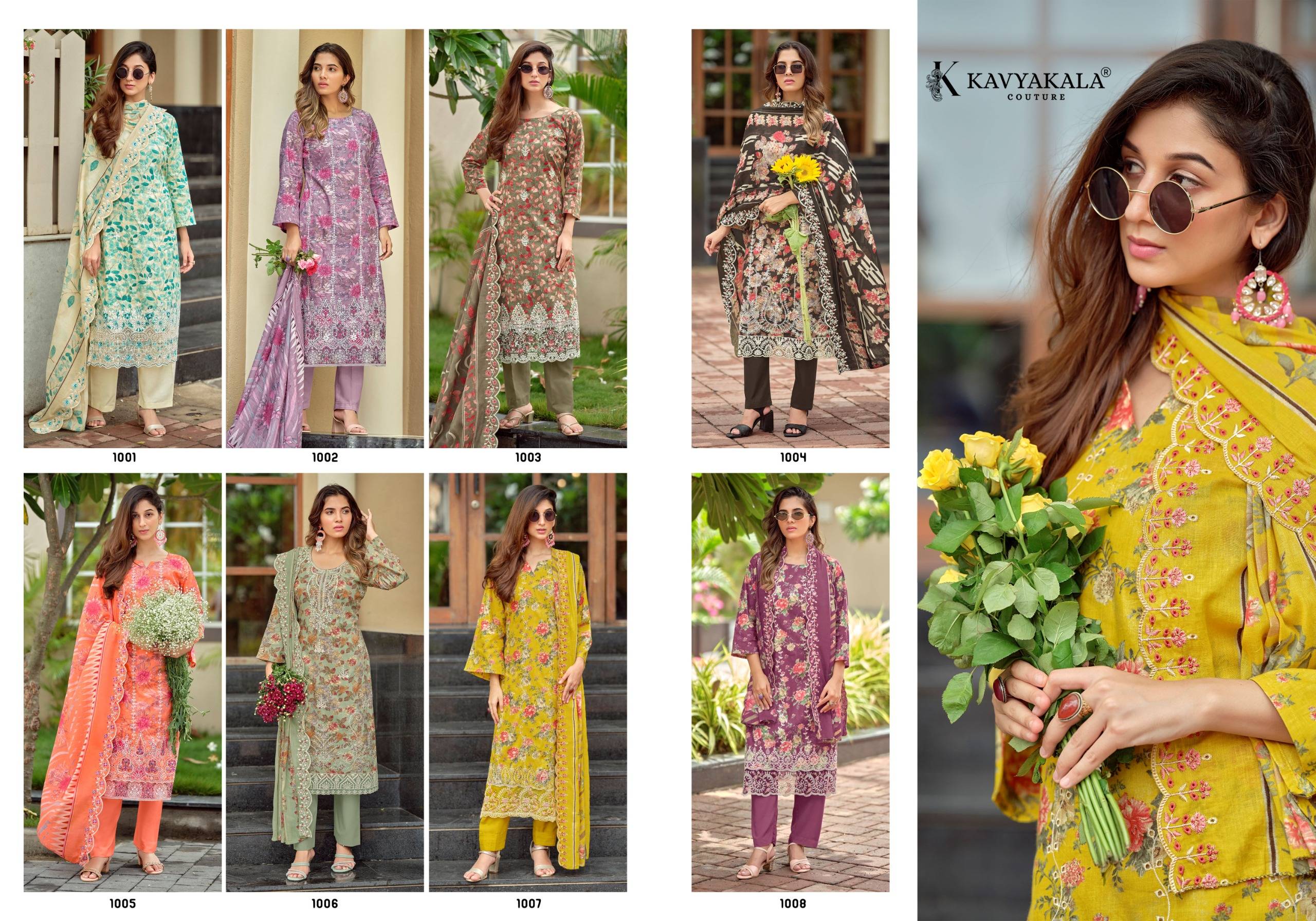   NIRMOHI Vol 4 By KAVYA‎‎ KALA 1001 To 1008 Series Beautiful Festive Suits Stylish Fancy Colorful Casual Wear & Ethnic Wear Heavy Cotton Lawn Print Dresses At Wholesale Price